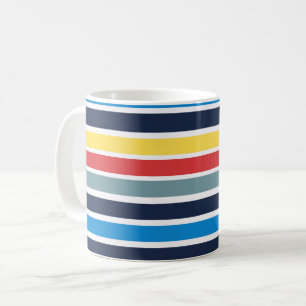Mug Bright multicolore bandes horizontales.
