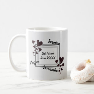 Mug Bright Red Heart BFF Friendship Best Friends