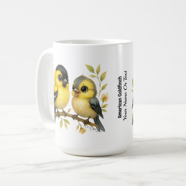 Mug Brillant Goldfinch américain (Devant gauche)