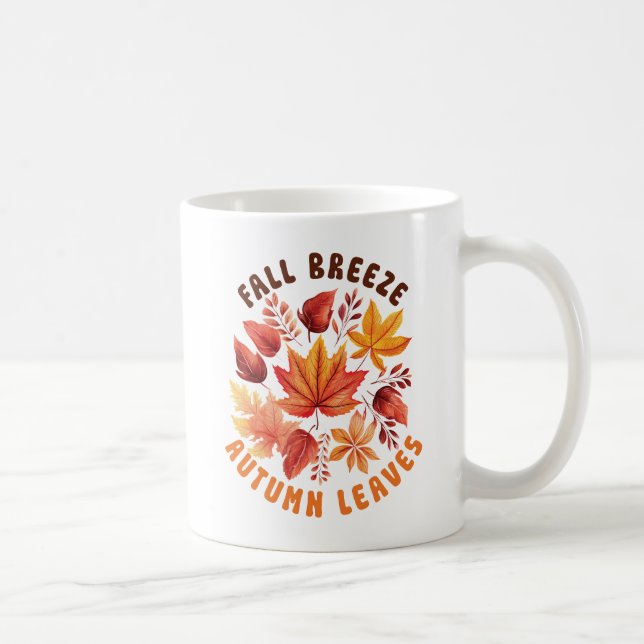 Mug Brise D'Automne, Feuilles D'Automne - Charbon D'Au (Droite)