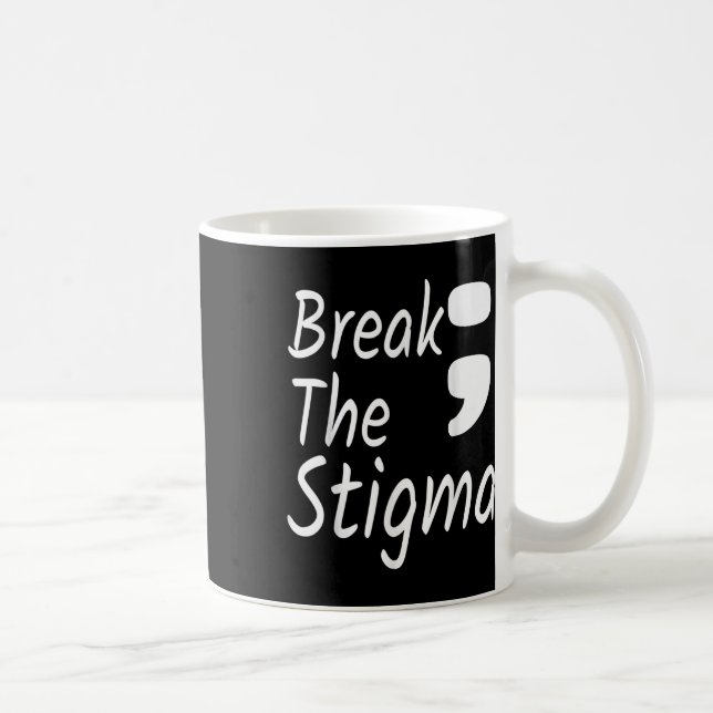 Mug Briser La Stigma Semicolon Prévention Suicide Awar (Droite)