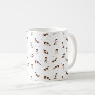 Mug Brittany spaniel dog faisant du yoga