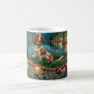 Mug Brittany Spaniel Noël Festive Voyage