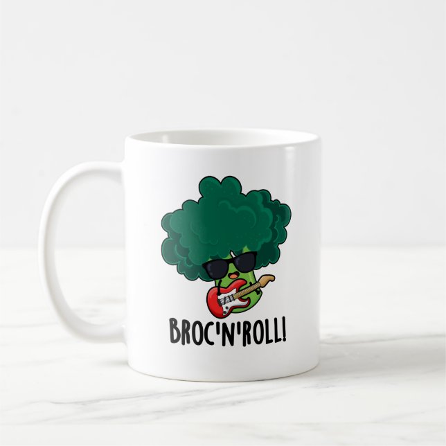 Mug Brock n Roll Funny Veggie Brocoli Pun (Gauche)