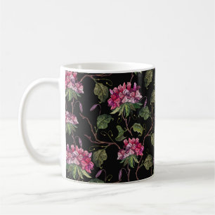 Mug Broderie fleurs de géranium sans couture motif