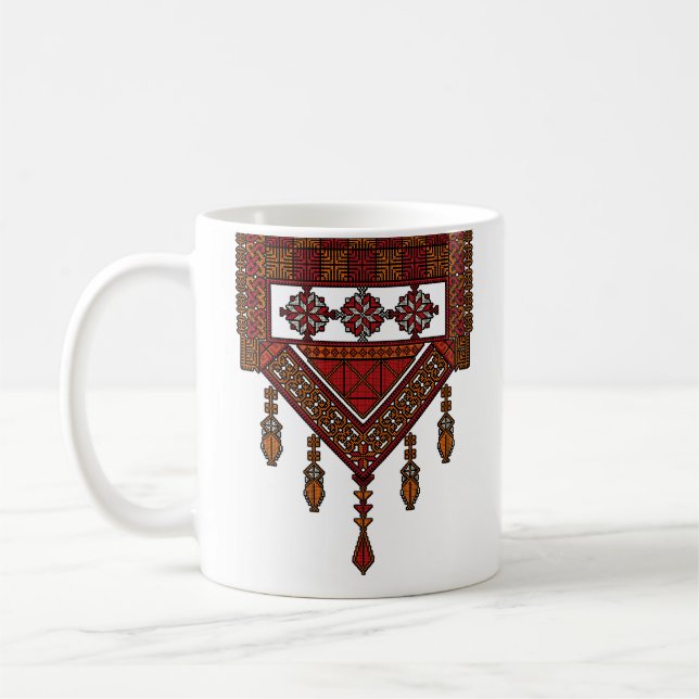 Mug Broderie palestinienne de Tatreez | Art palestine (Gauche)