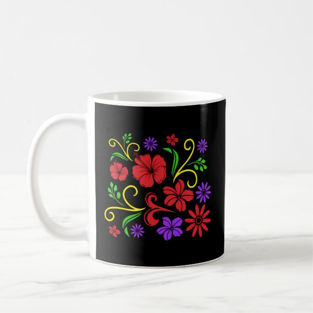 Mug Broderie ukrainienne Fleur brodée (Gauche)