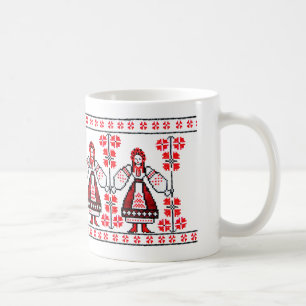 Mug Broderie ukrainienne traditionnelle filles ukraini