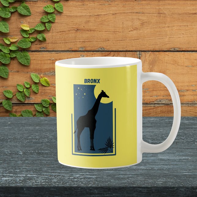 Mug Bronx Zoo New York Vintage Giraffe (Bronx New York Zoo Safari Animal Adventure Giraffe Mug)