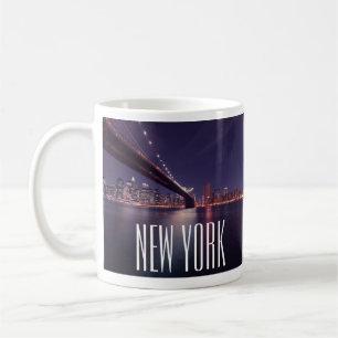 Mug Brooklyn Bridge, Manhattan Night Lights, New York