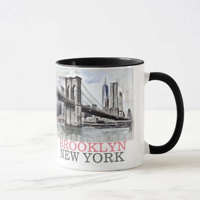 Mug Brooklyn New York, scène de pont (Droite)