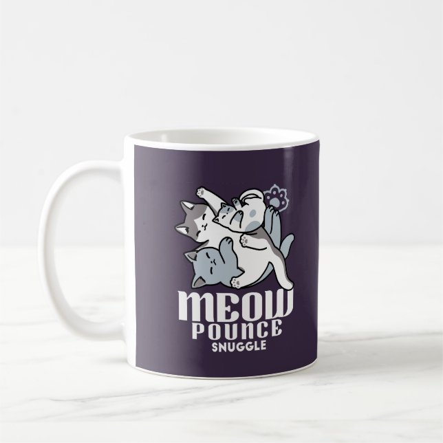 Mug Brosse à lait - Chats à couchage mignon (Gauche)