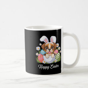 Mug Brouillard mignon Chien Floral Oeufs de Pâques Bys