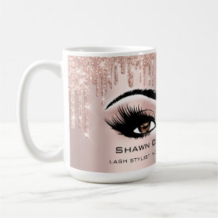 Mug Brown Eyes Lashes Rose Parties scintillant Drives 