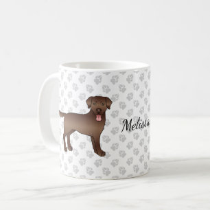 Mug Brown Labrador Retriever Dessin Dog & Nom