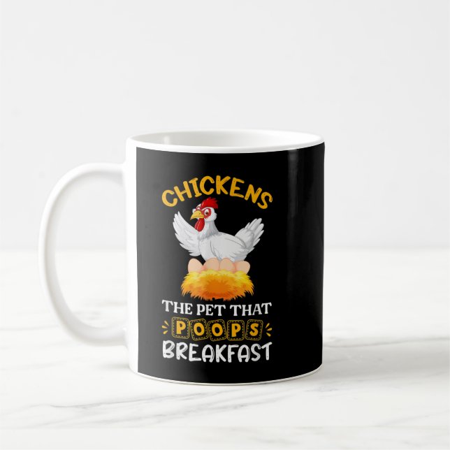 Mug Brown poulet Vache Brown drôle (Gauche)