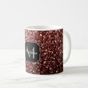 Mug Brown Rouge faux Parties scintillant scintille Mon