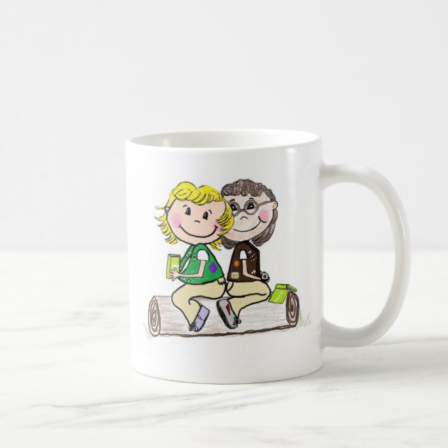 Mug "brownie" junior de fille scout dehors (Droite)