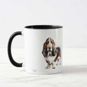 Mug Browns modernes / Black Basset Hound Personnaliser