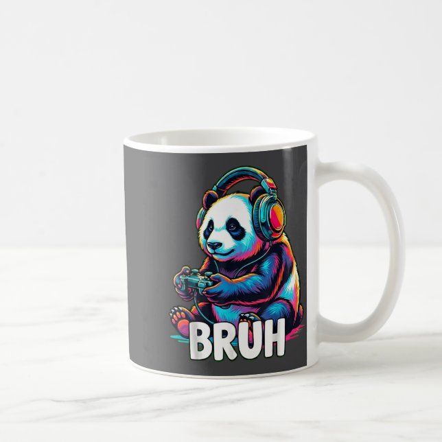 Mug Bruh Panda Gamer With Headphones Controller  (Droite)