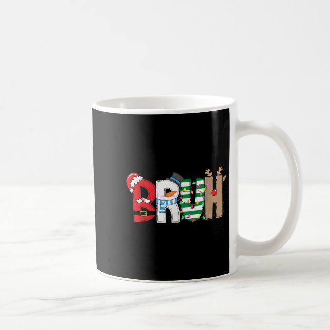 Mug Bruh Père Noël Snowman Elf Reindeer Joyeux Noël Xm (Droite)