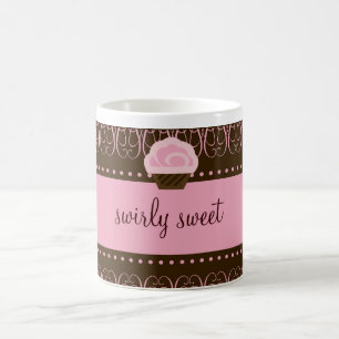 Mug Brun doux tourbillonnant du rose 311