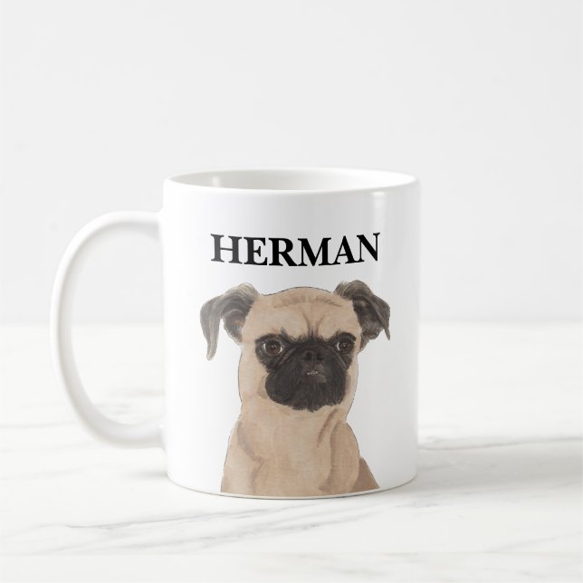 Mug Bruxelles Griffon personnalisé (Gauche)