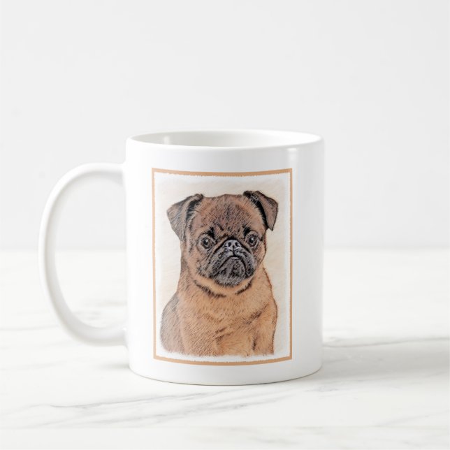 Mug Bruxelles Griffon Smooth Painting Original Chien A (Gauche)