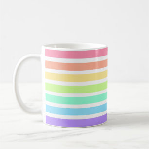 Mug Bubblegum arc-en-ciel et bandes blanches