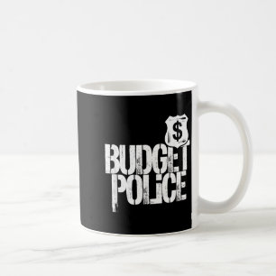 Mug Budget du mari, police de la femme faisant des ach