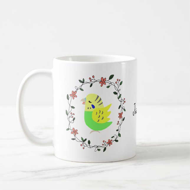 Mug Budgie Budgerigar Parakeet Parrot Animal de compag (Gauche)