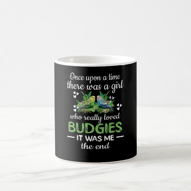Mug Budgie Girl Cadeaux Budgie Lover Parakeet Budgerig (Centre)