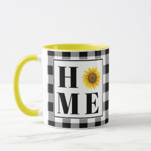 Mug Buffalo check tournesol "Accueil"