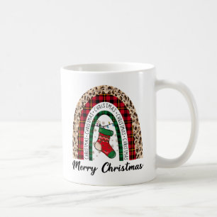 Mug Buffalo Plaid & Empreinte de léopard Rainbow