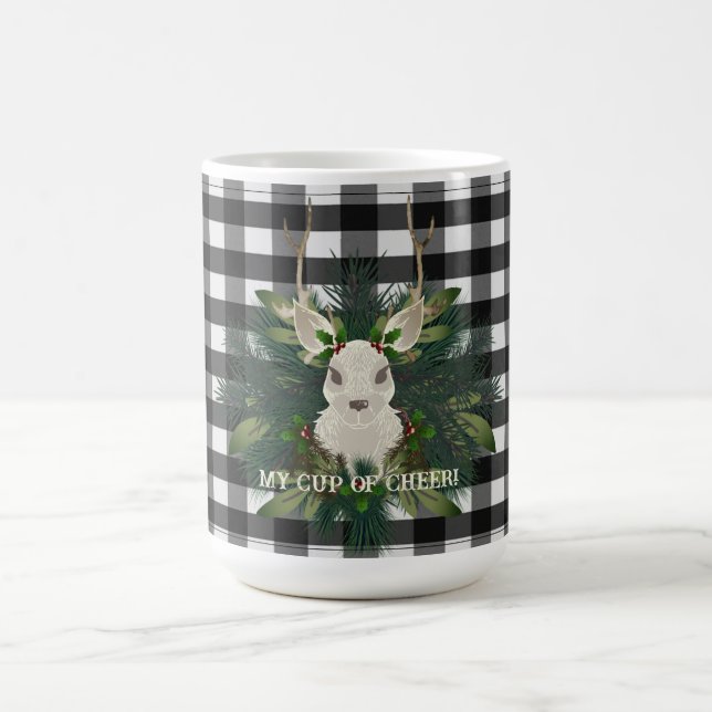 Mug Buffalo Plaid Festin Reindeer Noël (Centre)