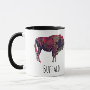 Mug Buffalo Portrait Design pour bison ou animal sauva