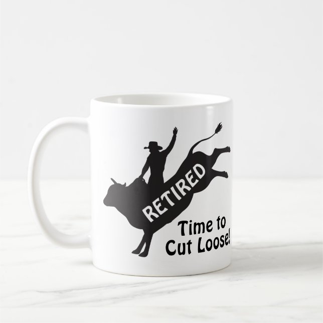 Mug Bull Riding Rodeo Cowboy Retirement Humor (Gauche)