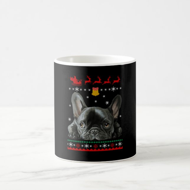 Mug Bulldog français| Joyeux Noël en français (Centre)