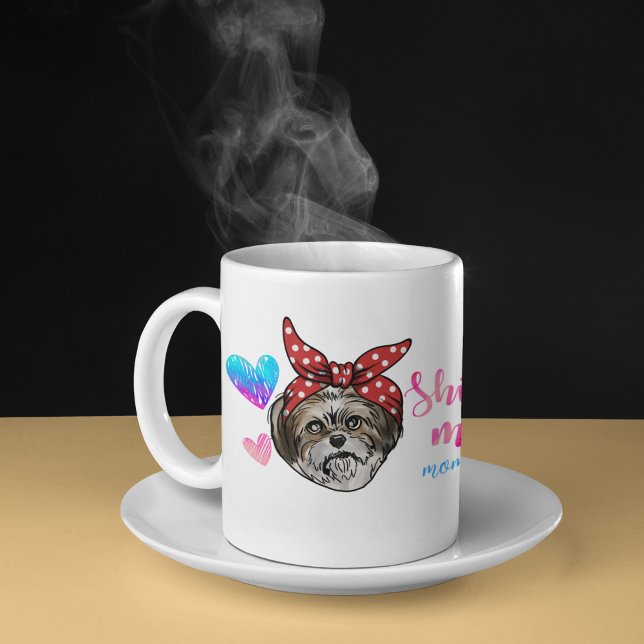Mug Bulldog Maman mignonne Amoureux des chiens de la f (Créateur téléchargé)