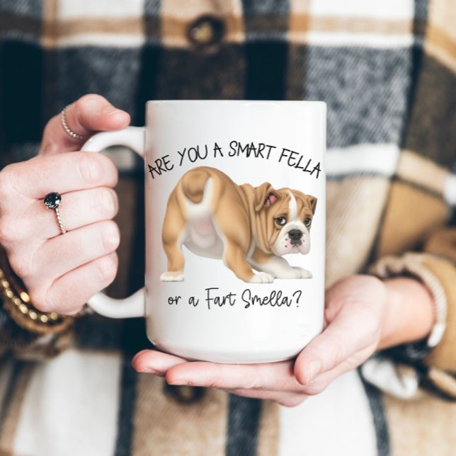 Mug Bulldog Puppy Smart Fella Fart Smella (Créateur téléchargé)