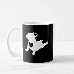 Mug Bulldog Yoga Pose Love Heart Workft Cadeau