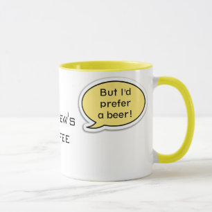 Mug Bulle jaune personnalisée de la parole