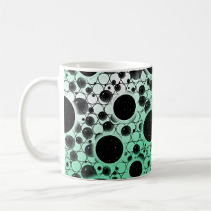 Mug Bulles d'espace tachetées - Blanc/Menthe