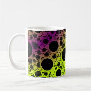 Mug Bulles d'espace tachetées - Citron/Violet