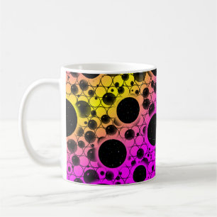Mug Bulles d'espace tachetées - Rose/Jaune