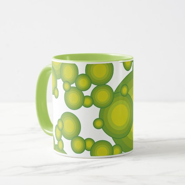 Mug Bulles vertes (Devant gauche)