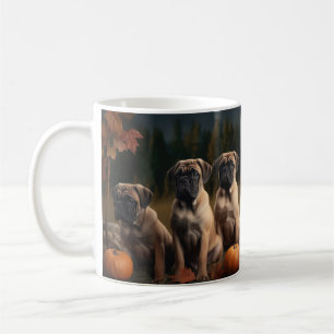 Mug Bullmastiff Chiot Automne Citrouille de plaisir