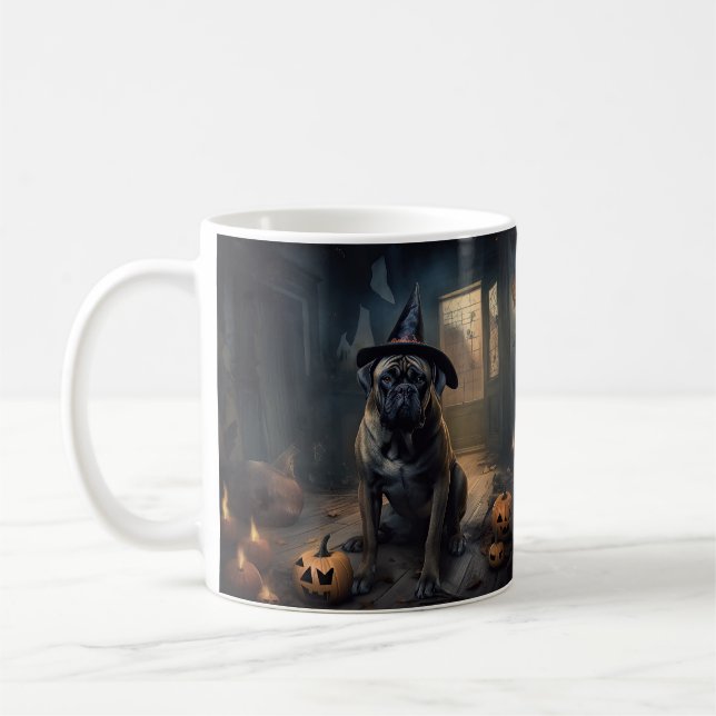 Mug Bullmastiff Citrouilles Halloween effrayant (Gauche)