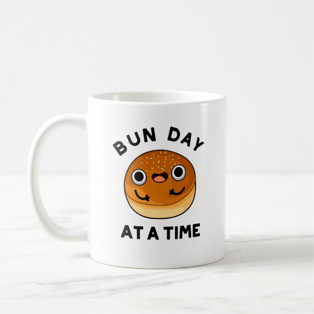 Mug Bun Day A A Time Drôle Pun De Nourriture Drôle (Gauche)