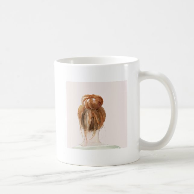 Mug Bun de noeud à cheveux rouges (Droite)